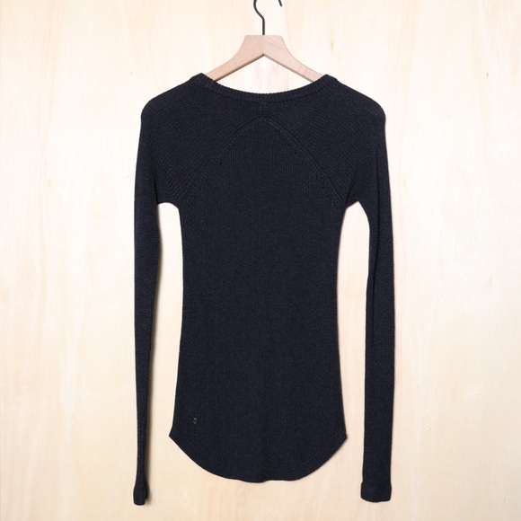 Lululemon Cabin Yogi Long Sleeve Heathered Dark Grey Size 2 - Picture 3 of 3